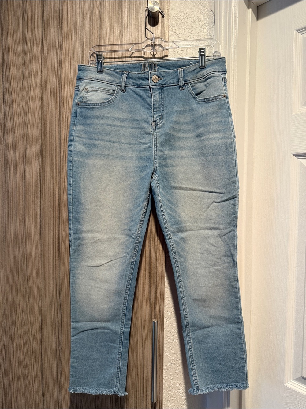 Justice Light Blue Ankle Jeans - Cropped Slim Fit